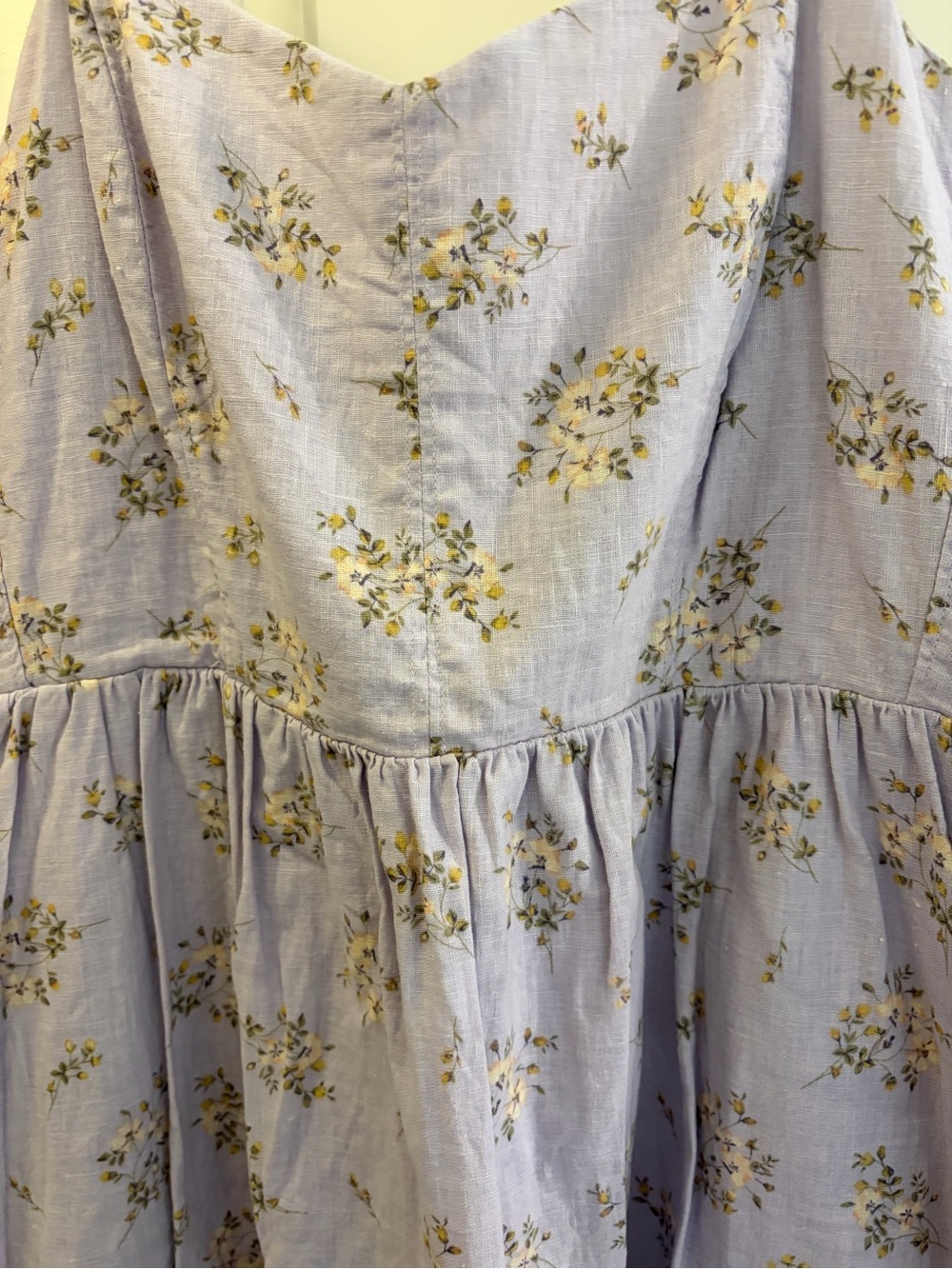H&M Linen Blend Lavender Floral Midi Sundress - Picture 4 of 8